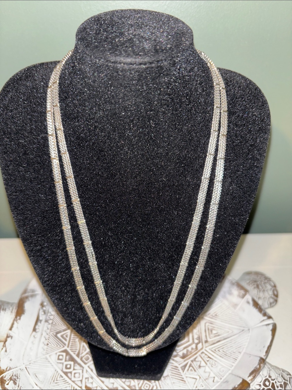 J. Jill Double Strand Silver Tone Necklace